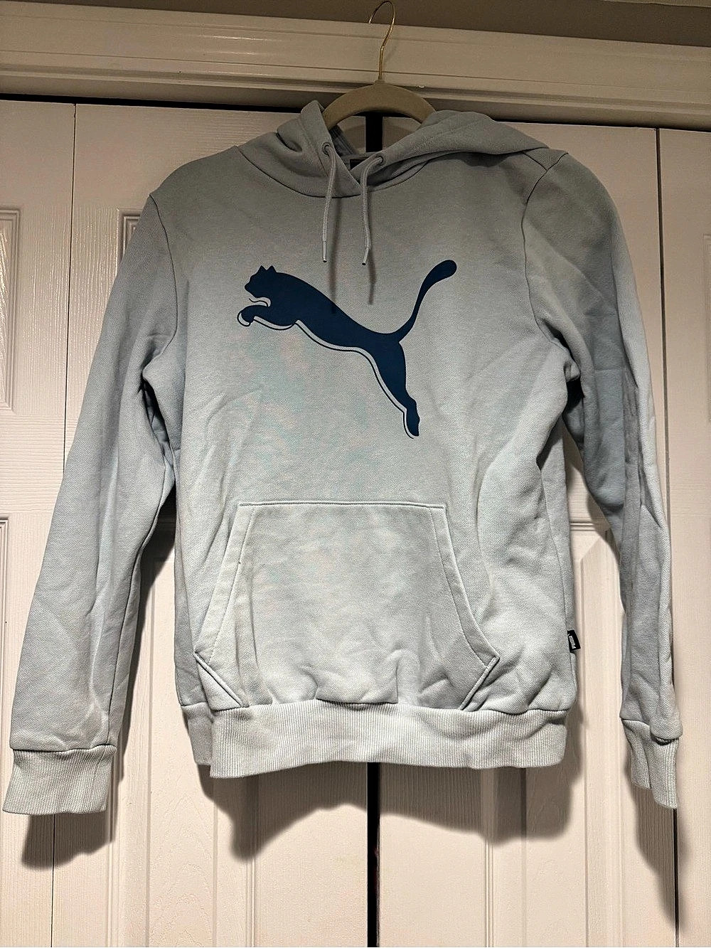 Puma Essentials Big Logo Fleece Hoodie Gray Medium